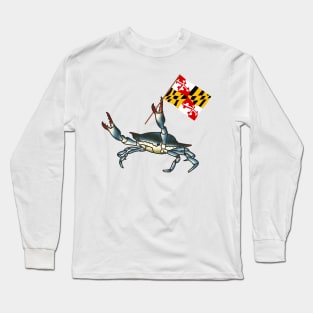 Crabby flag Long Sleeve T-Shirt